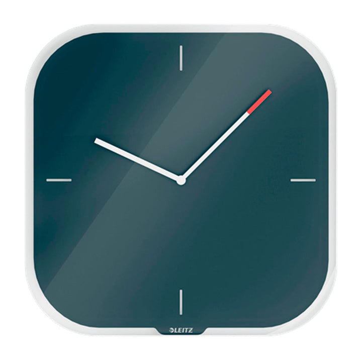 LEITZ Cosy - Reloj de Pared Analógico y Silencioso, Incluye Rotulador. Gris