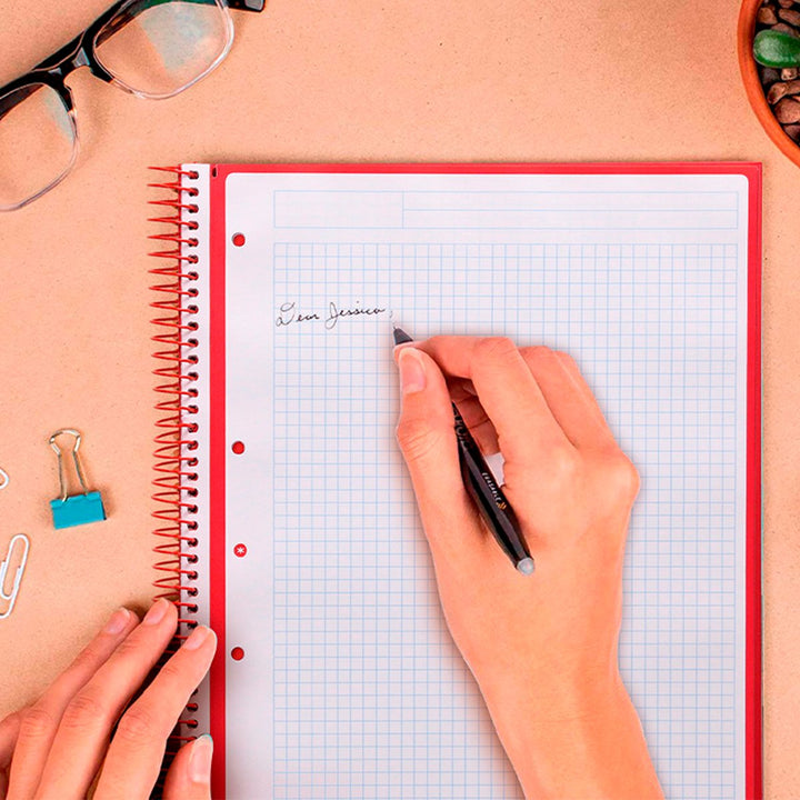 Antartik - Libreta Rayada A4 con Espiral y Tapa Dura. 1 Banda de Color. Celeste