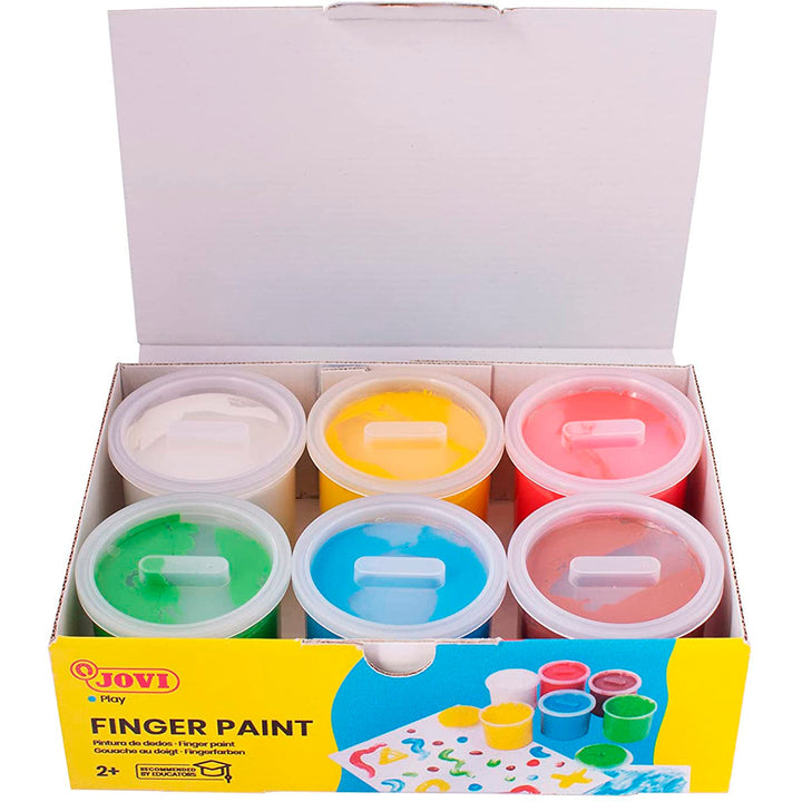 JOVI - Lote de 6 Botes de Pintura para Dedos en Colores Surtidos