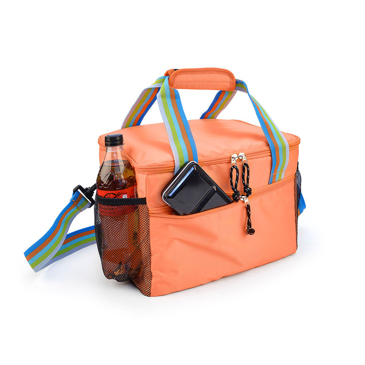 IRIS Summer - Nevera Portátil de 16L con Cinta Regulable y Asa de Mano. Coral