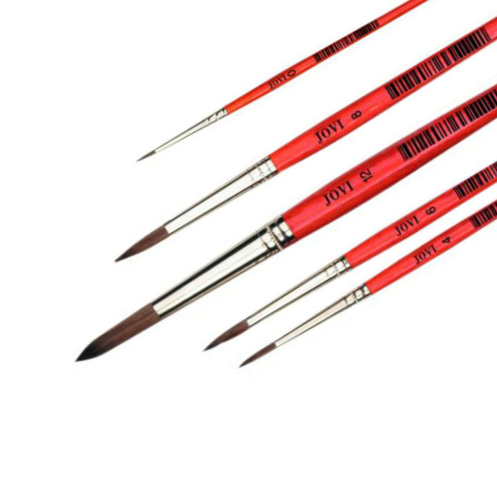 JOVI - Pinceles Escolares de Pelo de Pony, Color Naranja