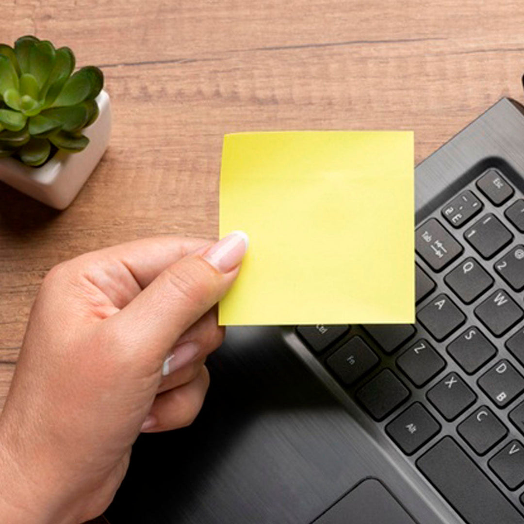 POST-IT - Bloc de Notas Adhesivas Super Sticky 76 x 76 mm 12 Bloc x 100 hojas Amarillo Canario