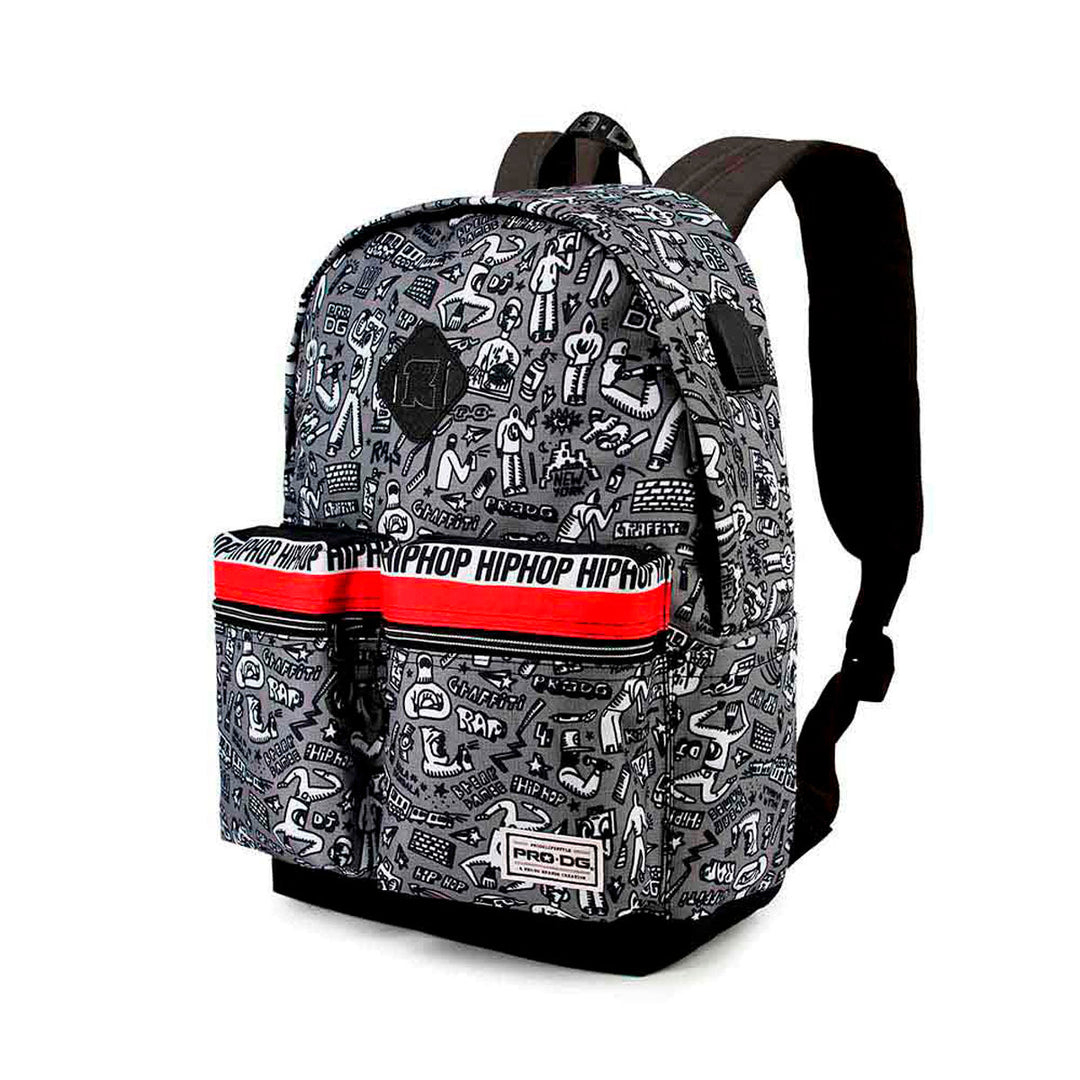 PRODG Hip Hop -  Mochila HS Twin Urbana Adaptable a Carro con Puerto USB