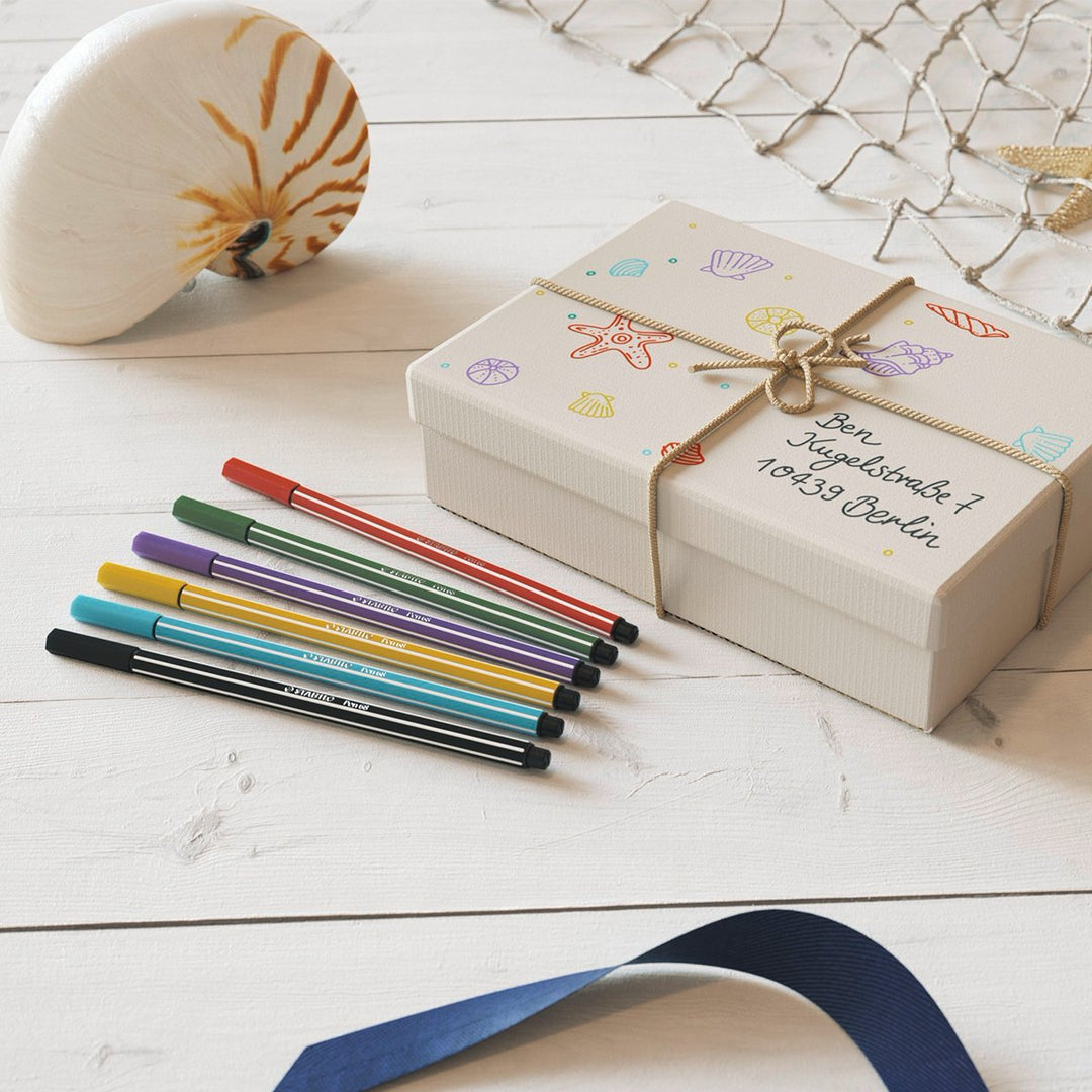 STABILO 6830-2 - Estuche de Tela Enrollable Rollerset con 30 Rotuladores Pen 68