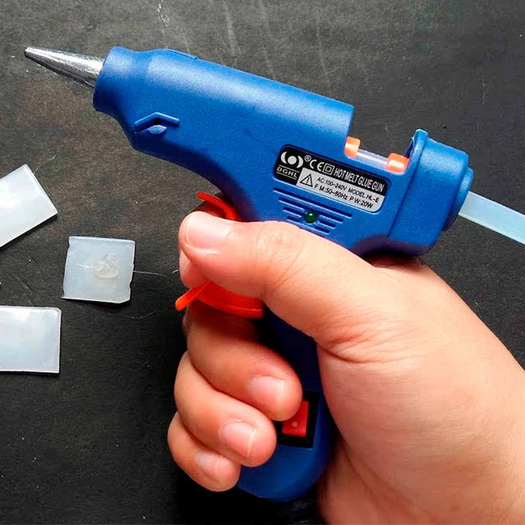 LIDERPAPEL - Pistola Termofusible Mini y 2 Barras de Repuesto 