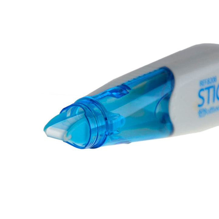 Office Box - Pegamento en Cinta Recargable con Tapa Protectora. Azul