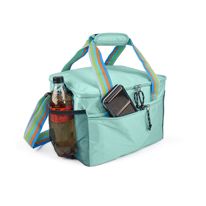 IRIS Summer - Nevera Portátil de 16L con Cinta Regulable y Asa de Mano. Menta