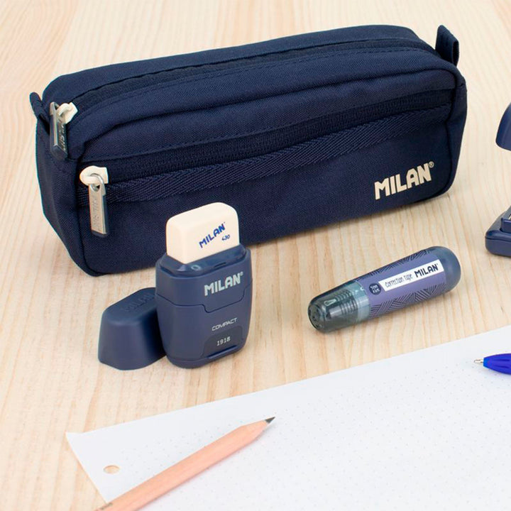 MILAN BYM10140SNCB - Blíster Afilaborra Compact 1918 con 2 Gomas de Recambio Incluidas. Azul