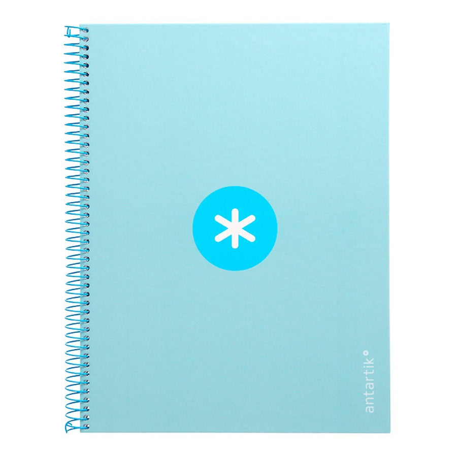 Antartik - Cuaderno Espiral A4 Micro Tapa Dura 80h 90gr Raya 5mm 1 Banda 4 Tal. Celeste