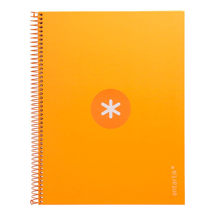 Antartik - Libreta Microperforada A4 con Espiral y Tapa Dura. 1 Banda de Color. Mostaza