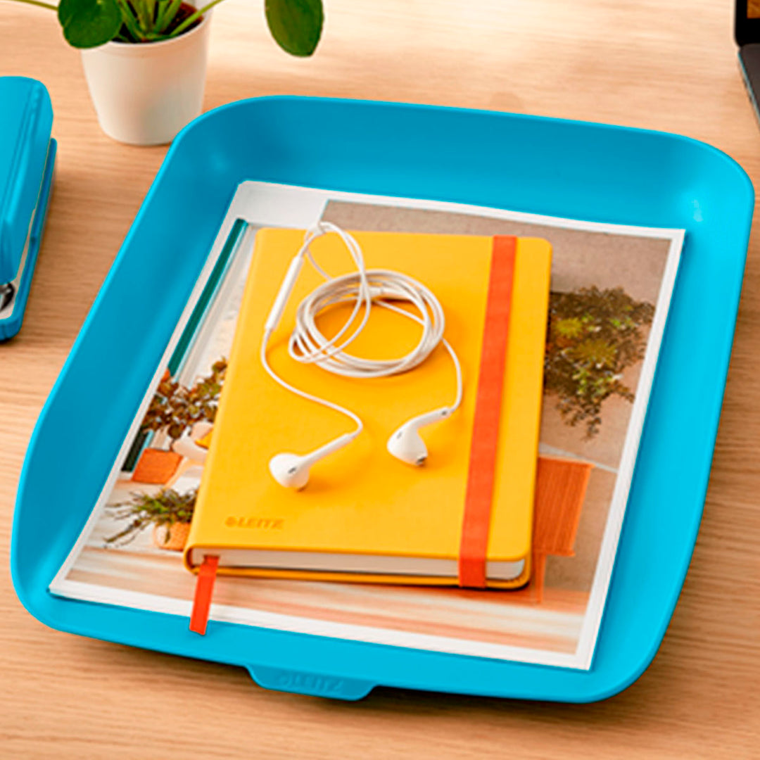 LEITZ Cosy - Bandeja Porta Documentos de Sobremesa Tamaño A4, Azul