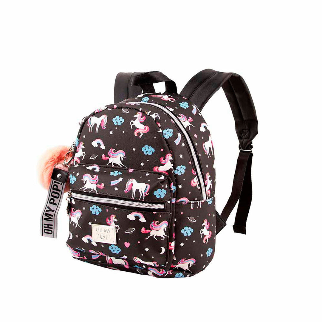 OH MY POP! Fashion PQ - Mochila  Urbana con Compartimiento Principal y Bolsillo Delantero modelo Unicorn