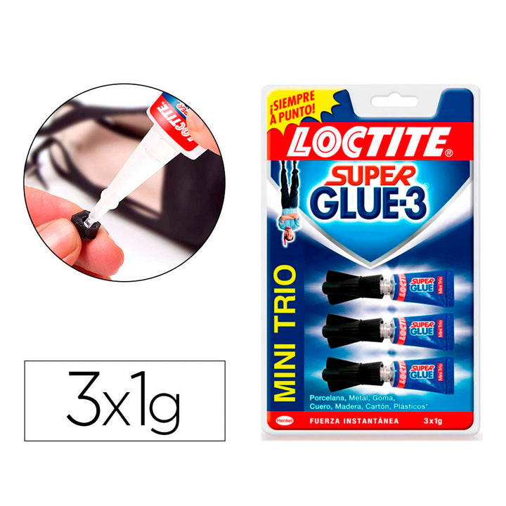 LOCTITTE - Blister Pegamento Loctite Super Glue-3 3 x 1g Monodosis