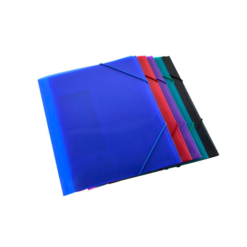 Office Box 51615 - Carpeta A4+ Supra con 3 Solapas y Cierre de Goma Redonda