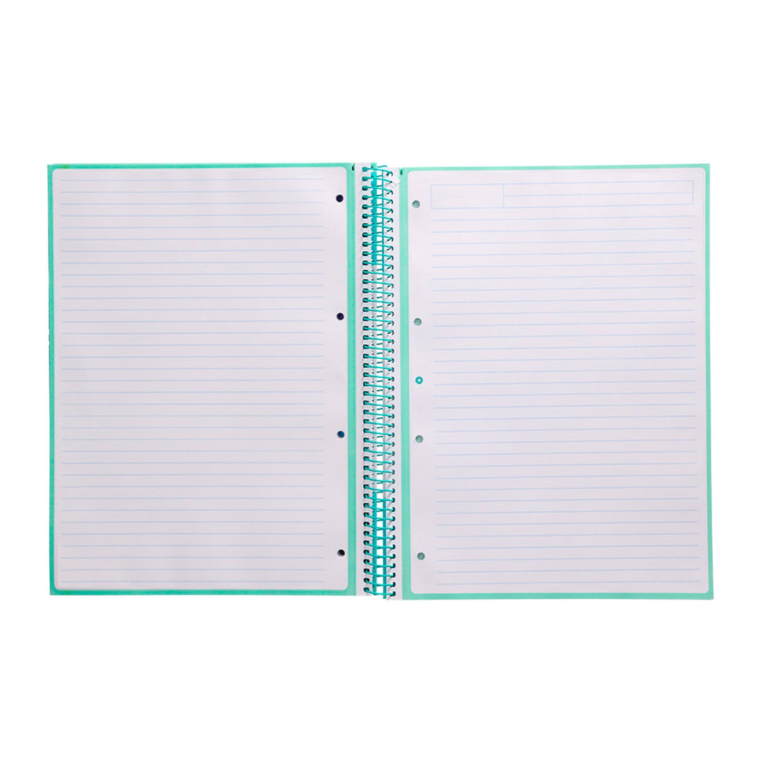 Antartik - Libreta Rayada A4 con Espiral y Tapa Dura. 1 Banda de Color. Menta