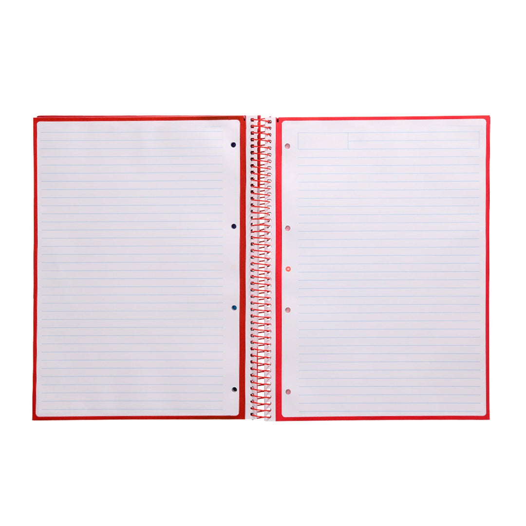 Antartik - Libreta Rayada A4 con Espiral y Tapa Dura. 1 Banda de Color. Frambuesa