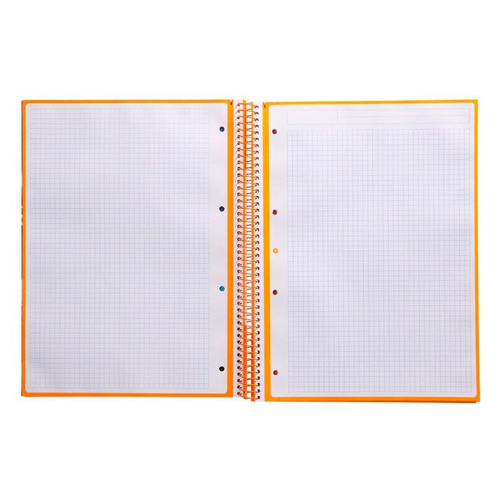 Antartik - Libreta Microperforada A4 con Espiral y Tapa Dura. 1 Banda de Color. Mostaza