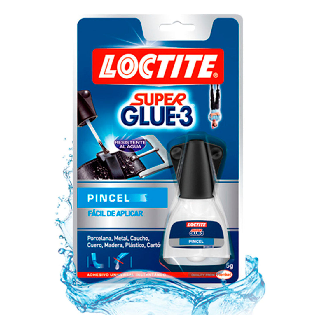 LOCTITE - Pegamento Loctite Super Glue-3  5 gr Aplicador de Pincel Adhesivo Instantáneo