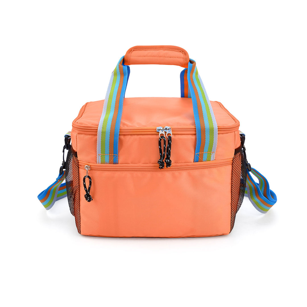 IRIS Summer - Nevera Portátil de 16L con Cinta Regulable y Asa de Mano. Coral