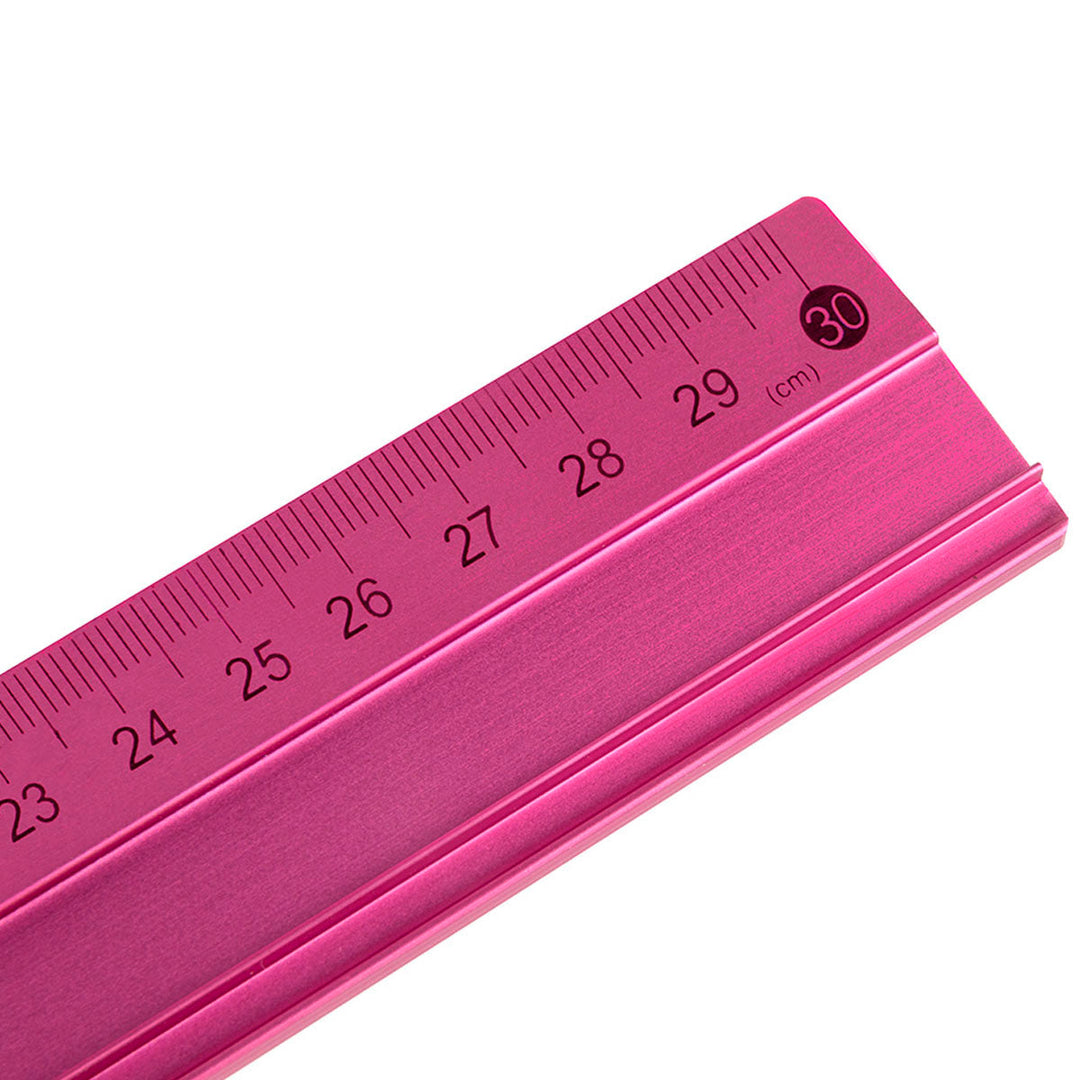 LIDERPAPEL RG19 - Regla 30 cm de Aluminio Colores Surtidos