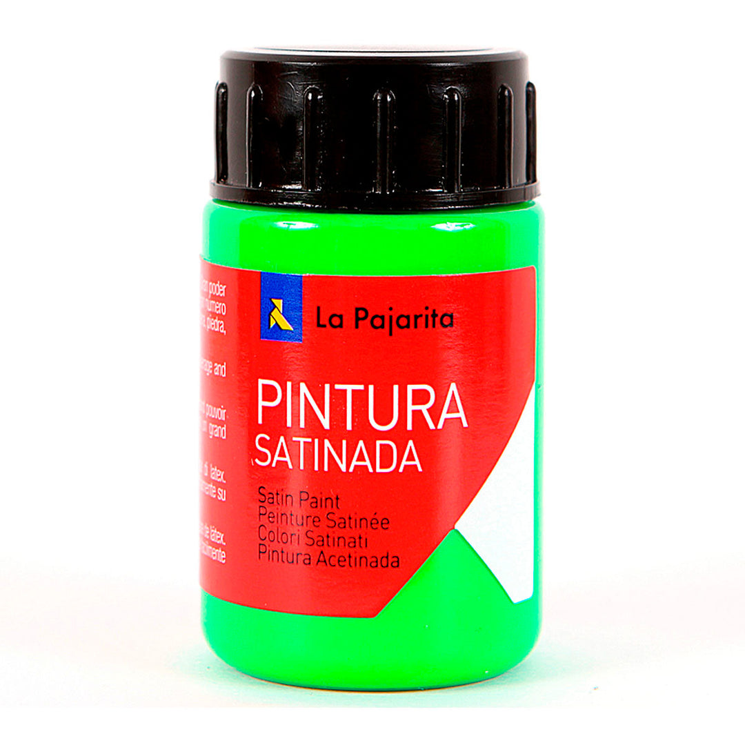 LA PAJARITA - Pintura Satinada a Base de Látex, Capacidad 35 ml, Color Verde Vivo