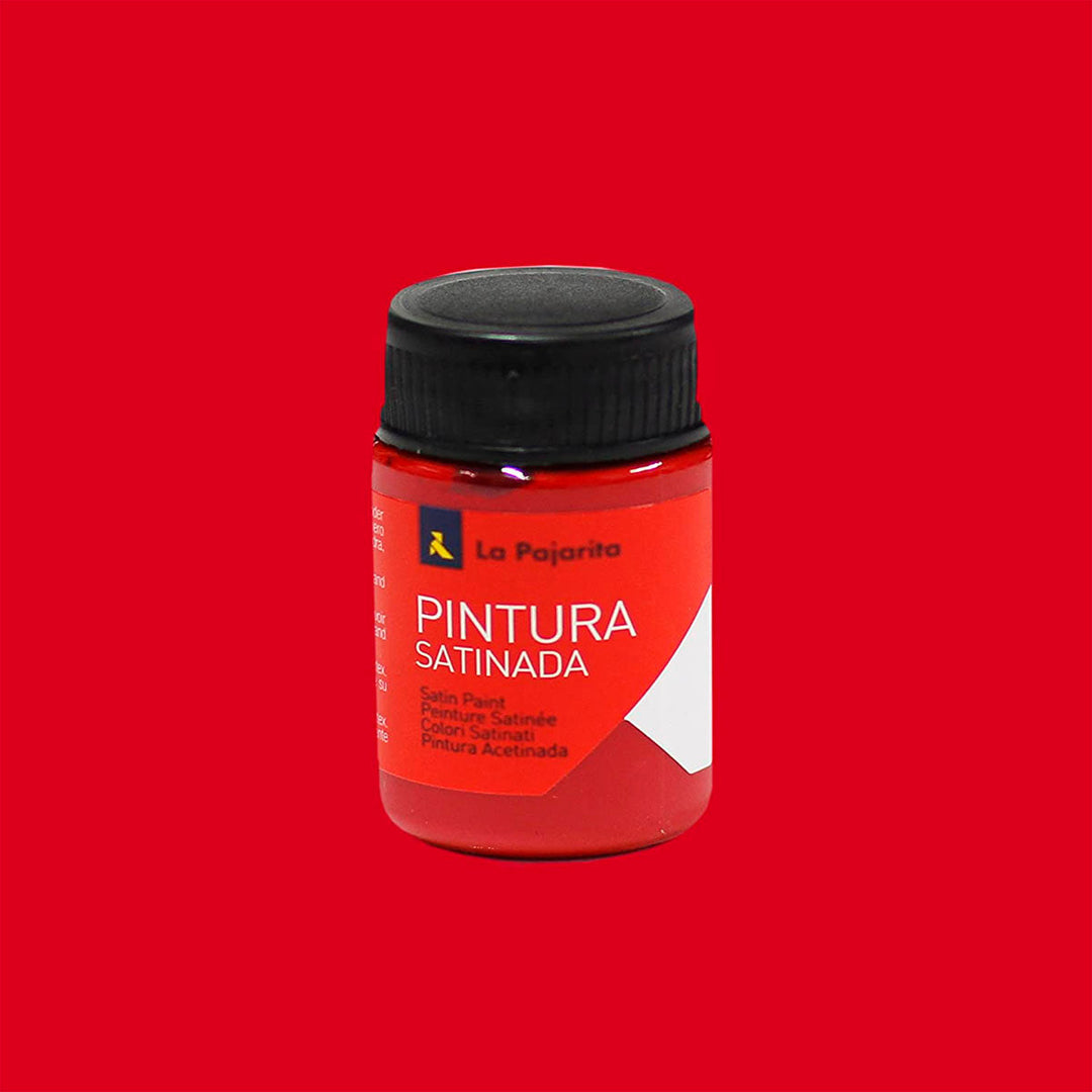 LA PAJARITA - Pintura Satinada a Base de Látex, Capacidad 35 ml, Color Bermellón