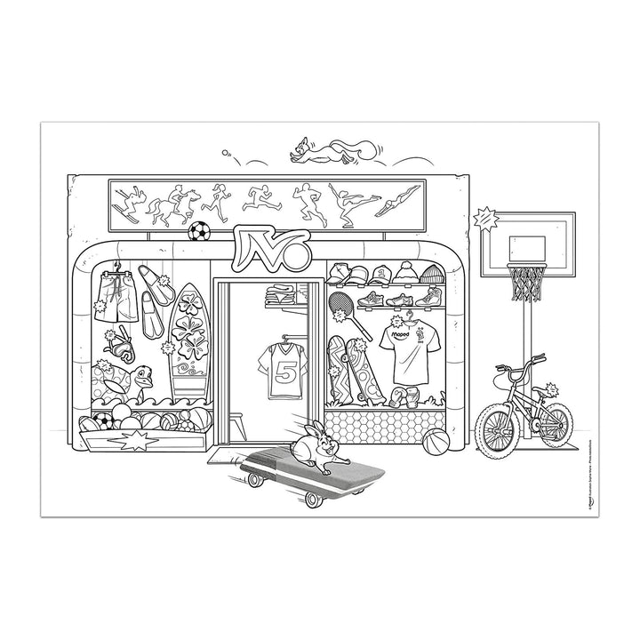 MAPED - Set de 15 Manteles Individuales para Colorear. Verde