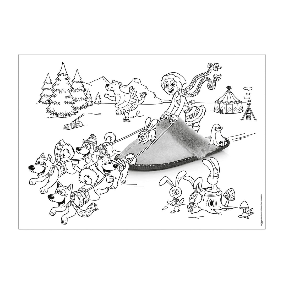 MAPED - Set de 15 Manteles Individuales para Colorear. Verde