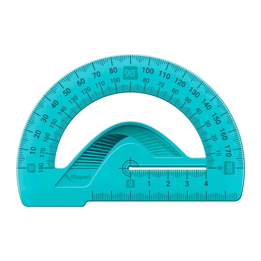 MAPED - Maxi Kit de 4 Reglas Escolares para Geometría Irrompibles. Azul