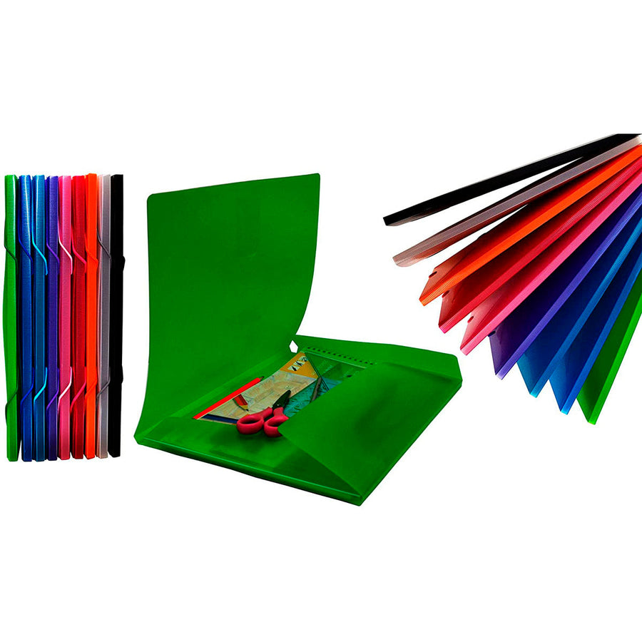 Office Box - Carpeta de Solapas A4+ con Cierre de Goma para Bloc de Dibujo