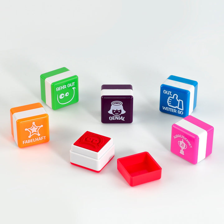 Office Box - Set de 6 Sellos de Motivación Especial Profesores. Idioma Alemán