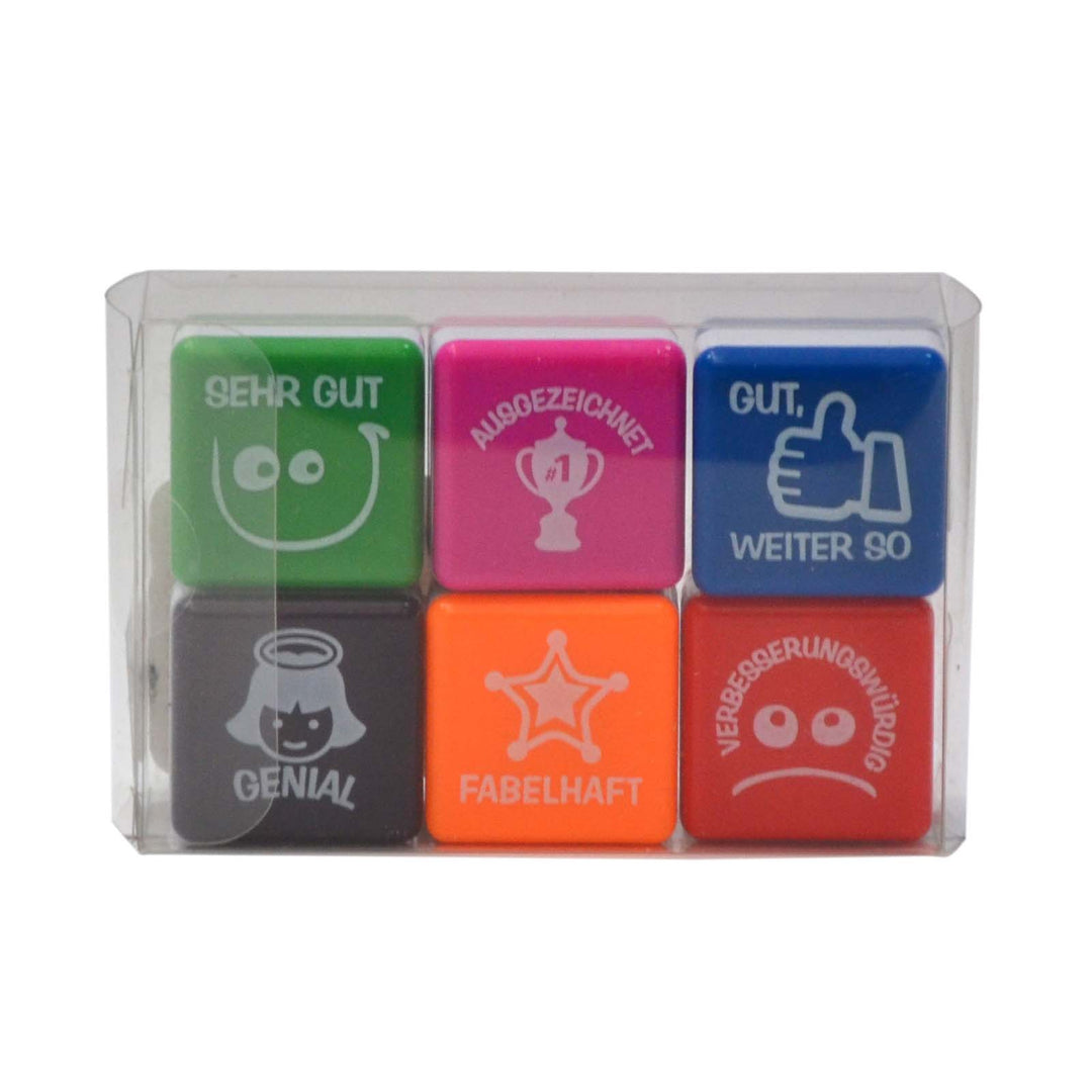 Office Box - Set de 6 Sellos de Motivación Especial Profesores. Idioma Alemán