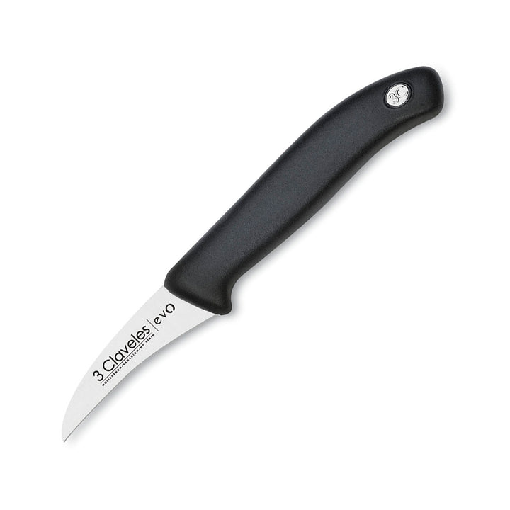 3 Claveles EVO - Cuchillo Mondador 6 cm Acero Inoxidable Mango Polipropileno