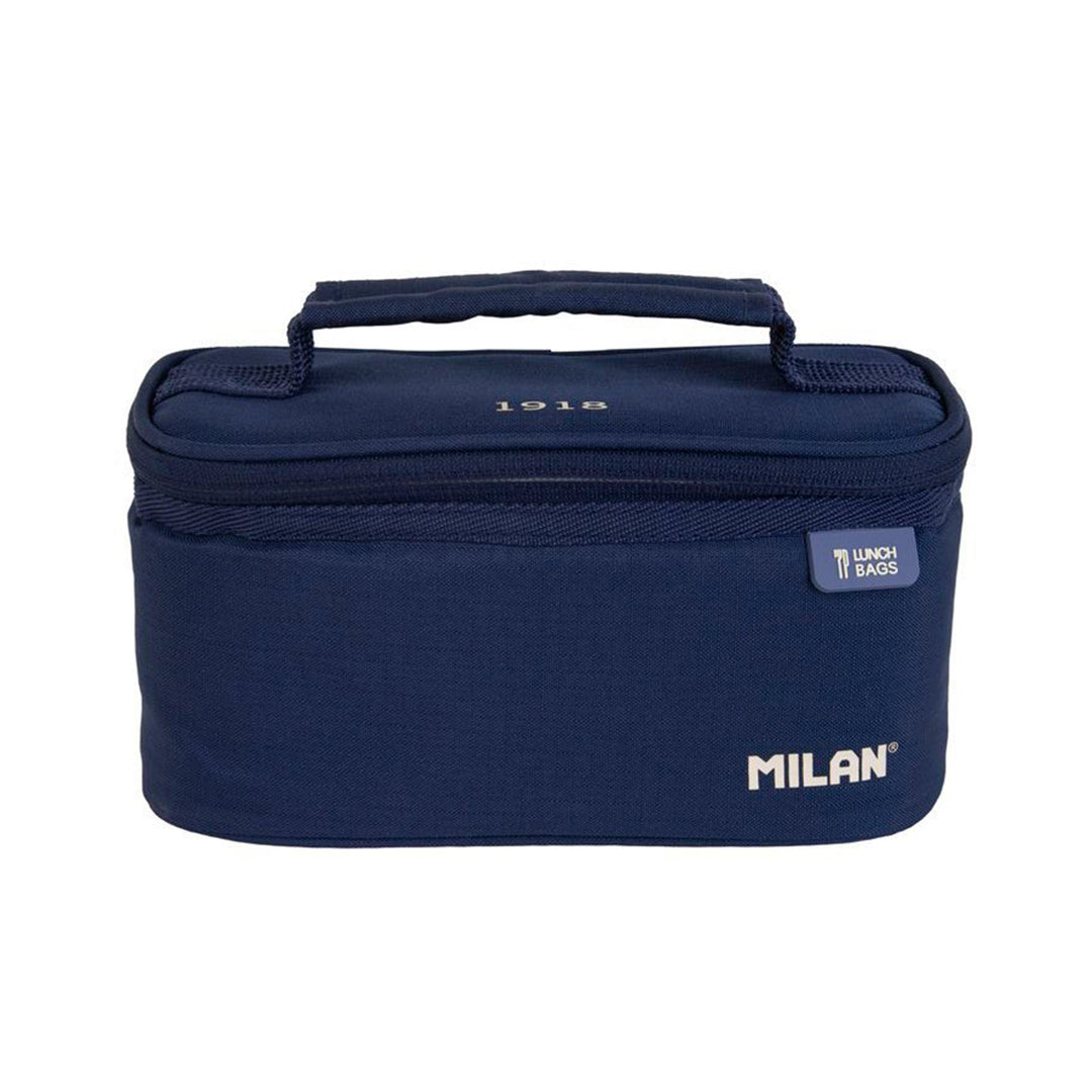 MILAN 1918 - Bolsa Isotérmica Porta Alimentos Pequeña con 1 Recipiente. Azul Oscuro