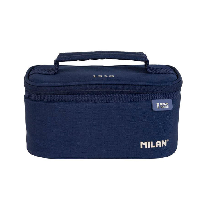 MILAN 1918 - Bolsa Isotérmica Porta Alimentos Pequeña con 1 Recipiente. Azul Oscuro