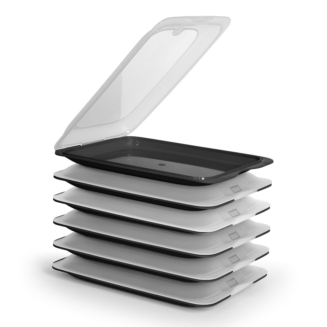 TATAY Fresh - Lote de 6 Recipientes Porta Embutidos y Alimentos. Negro 21