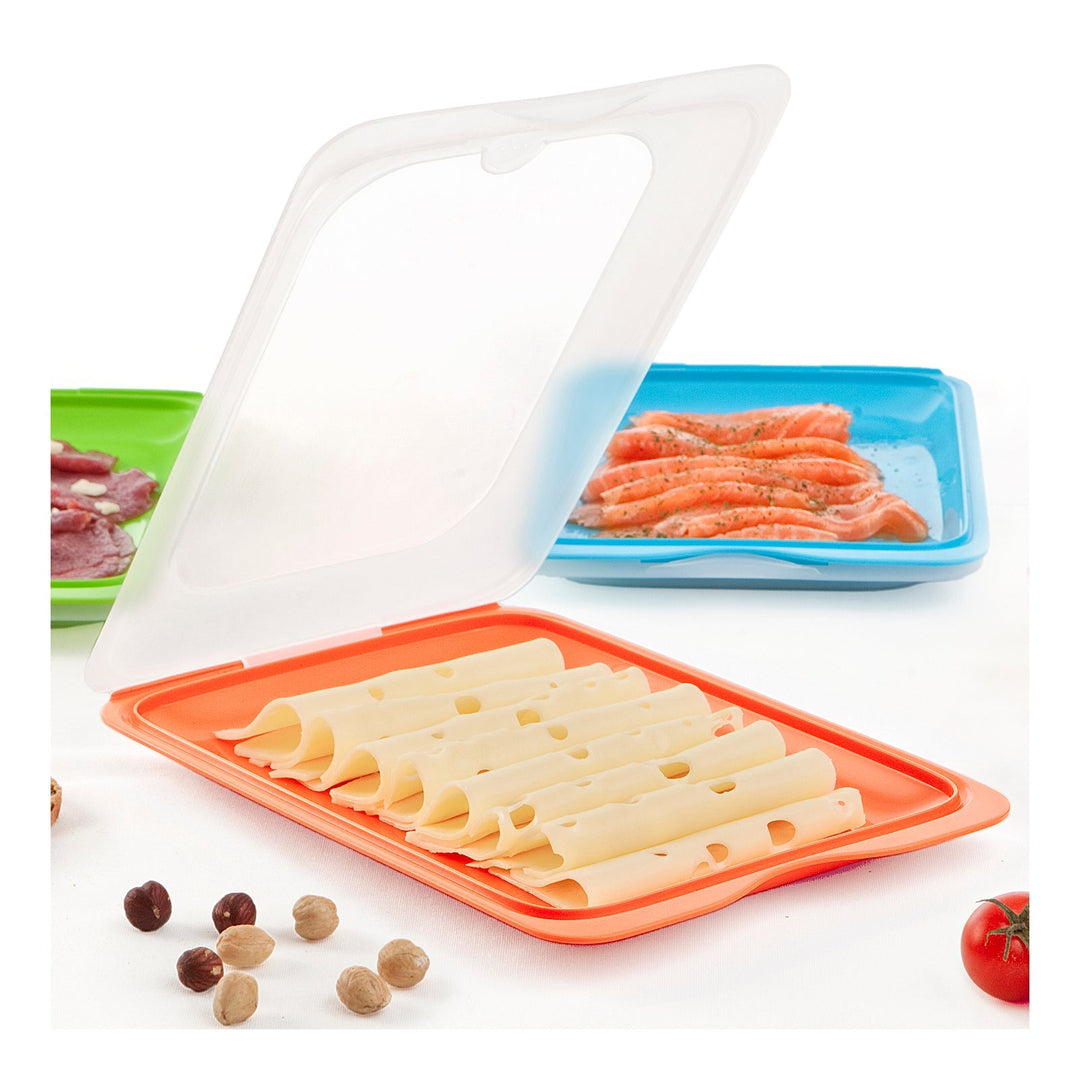 TATAY Fresh - Lote de 4 Recipientes Porta Embutidos y Alimentos. Colores Practic