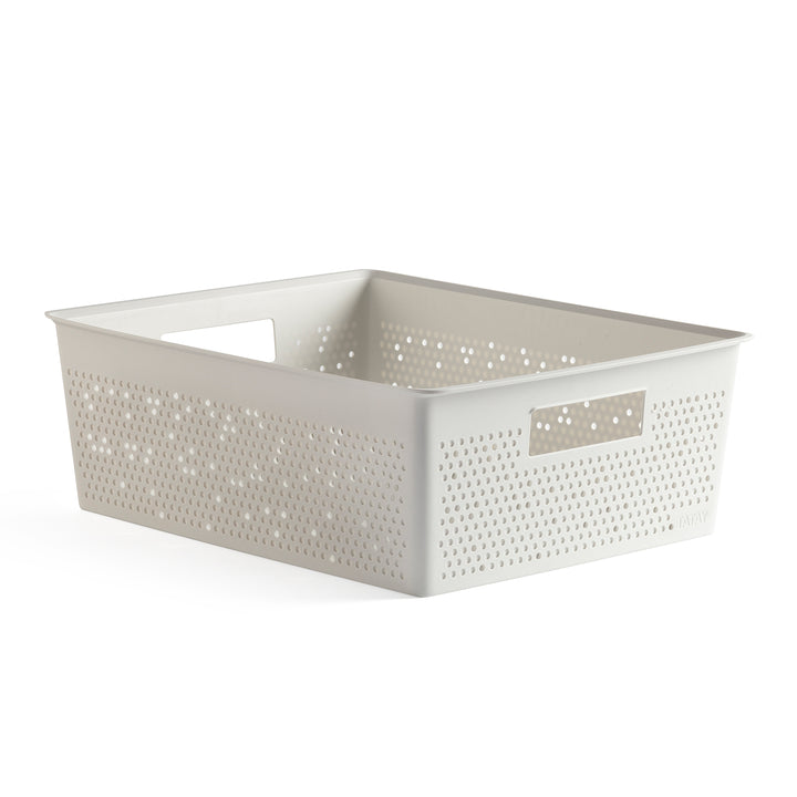 TATAY Bohol - Caja Organizadora Rectangular 12L Plástico Reciclado. Sky White