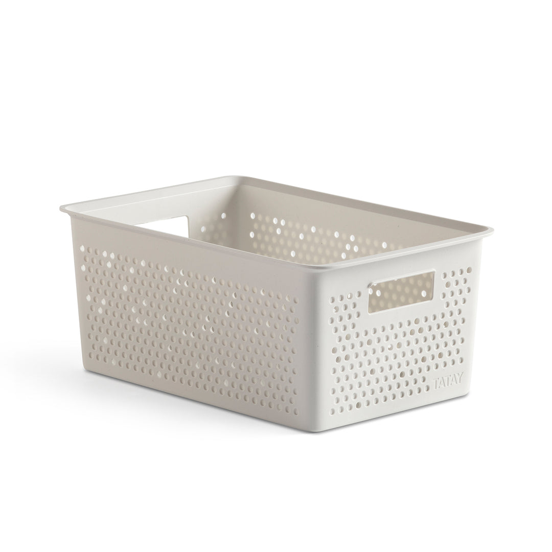 TATAY Bohol - Caja Organizadora Rectangular 4L Plástico Reciclado. Sky White