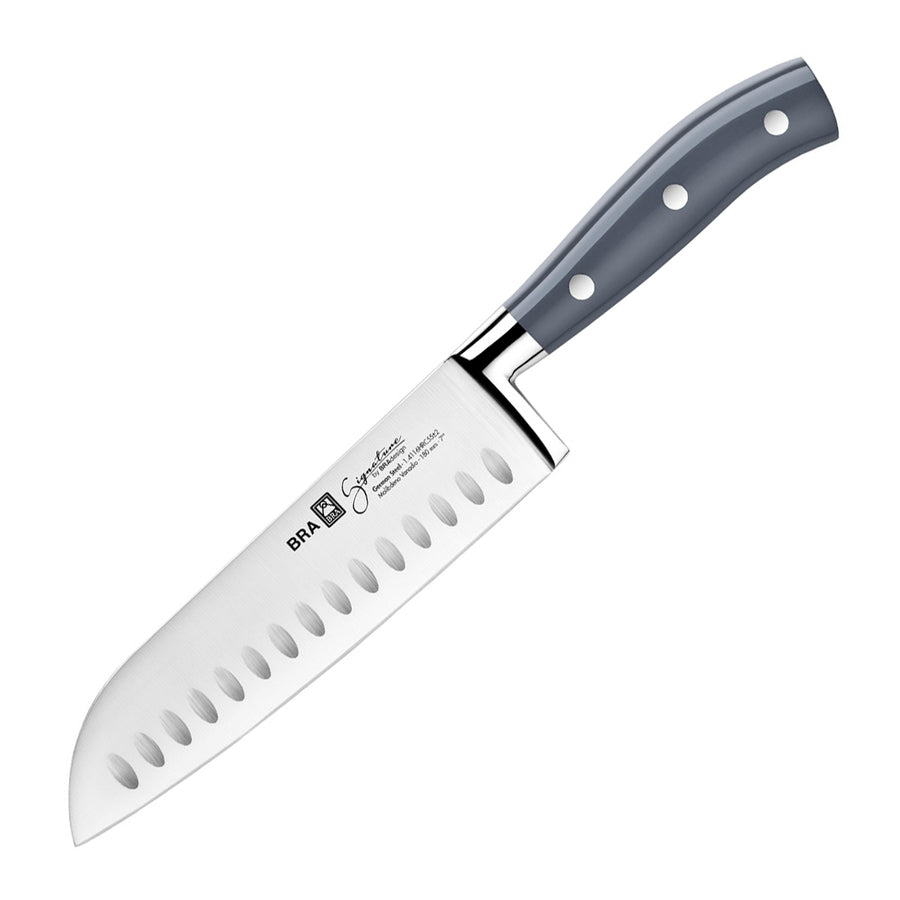 BRA Signature - Cuchillo Profesional Santoku 18 cm en Acero Alemán 1-4116