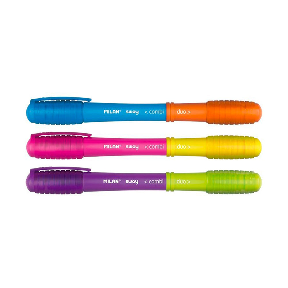 MILAN SWAY - Blíster 3 Bolígrafos Combi Duo con 6 Combinaciones Distintas de Colores