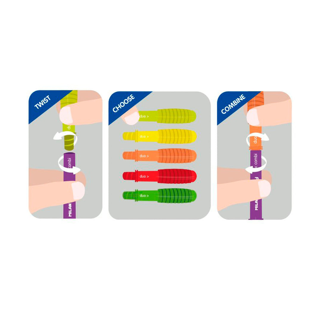 MILAN SWAY Combi Duo - Bolígrafo Bicolor Combinable de Punta de Bola. Surtido