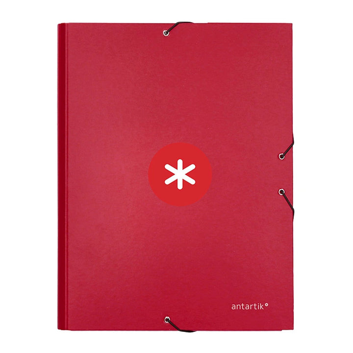 ANTARTIK - Carpeta A4 con 3 Solapas Cartón Forrado Cierre con Gomas. Frambuesa