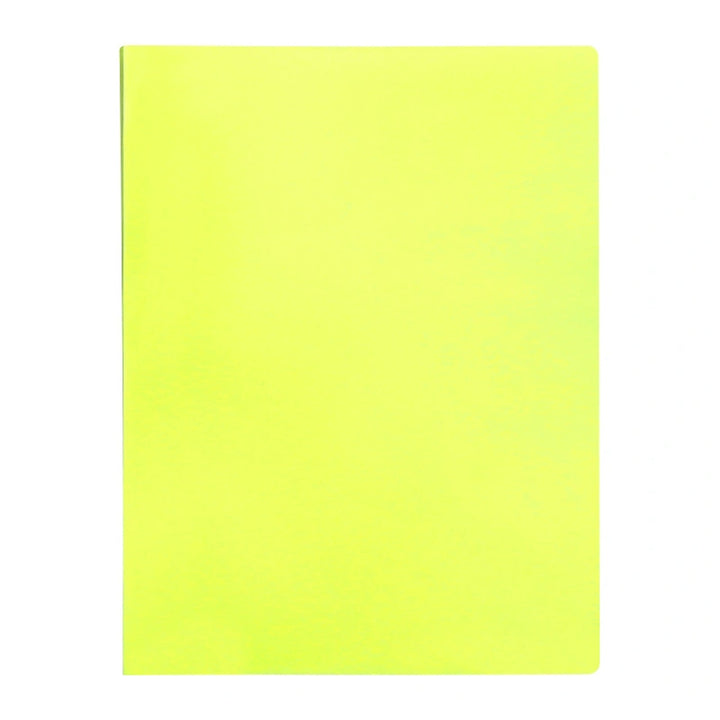 LIDERPAPEL - Carpeta Fundas de Plástico A4 con 20 Fundas Transparentes. Amarillo Fluor