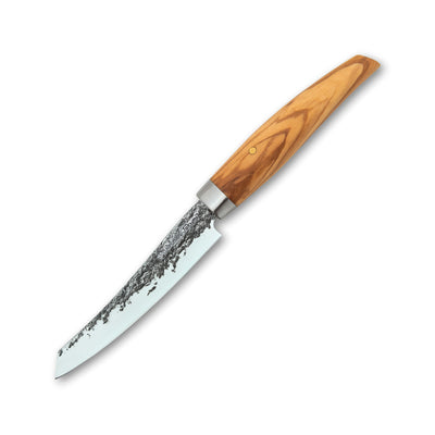 3 Claveles Takumi - Cuchillo Verduras 12.5 cm de Acero Forjado con Hoja Martilleada