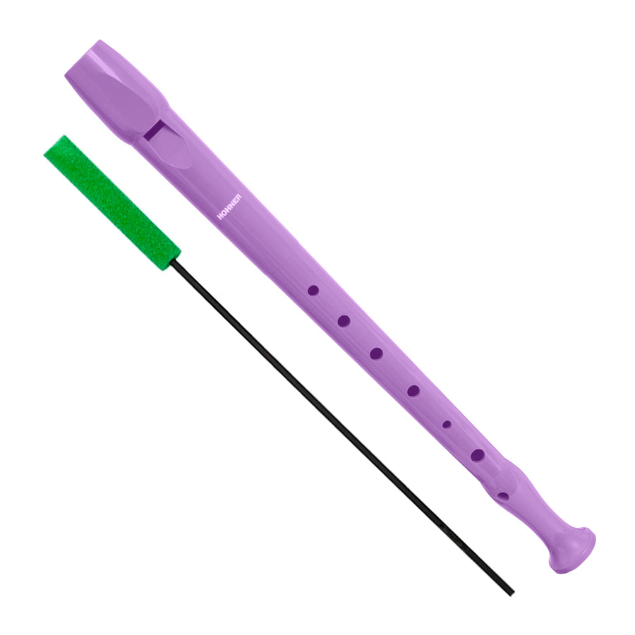 HOHNER Melody - Flauta Escolar Soprano Dulce con Funda y Varilla de Limpieza. Lavanda