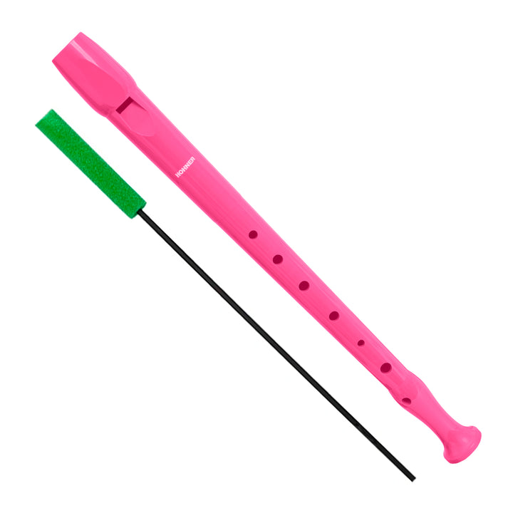 HOHNER Melody - Flauta Escolar Soprano Dulce con Funda y Varilla de Limpieza. Rosa