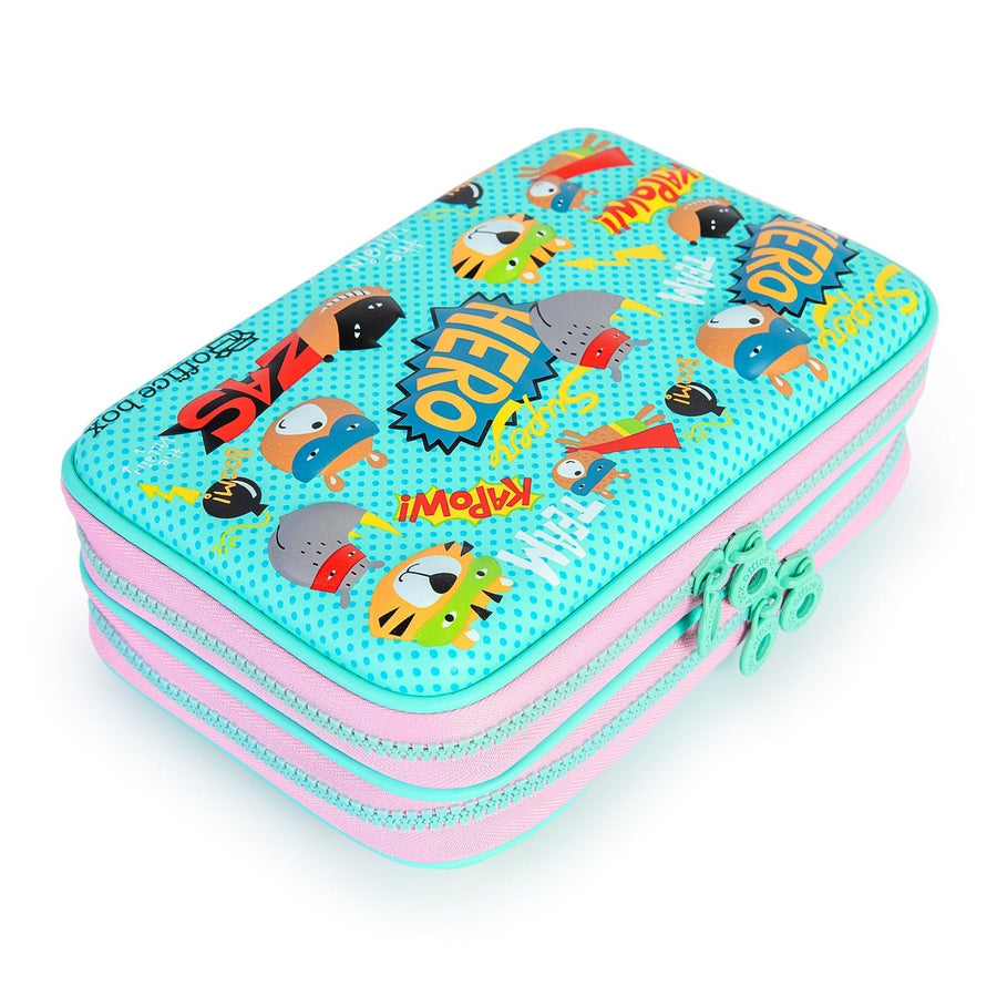 Estuche 3D Magic Plumier Doble Multicompartimento con Cuerpo Rígido en EVA con Relieve. Modelo Hero