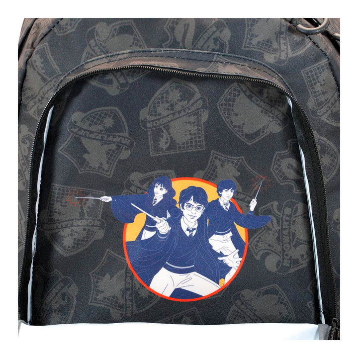 KARACTERMANIA - Harry Potter College Mochila Urbana Fight High School FAN. Gris