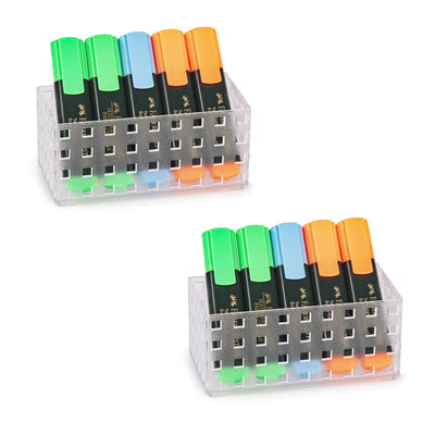 Plastic Forte - Pack de 2 Bandejas Organizadoras Modulares Multiusos Nº 1. Transparente